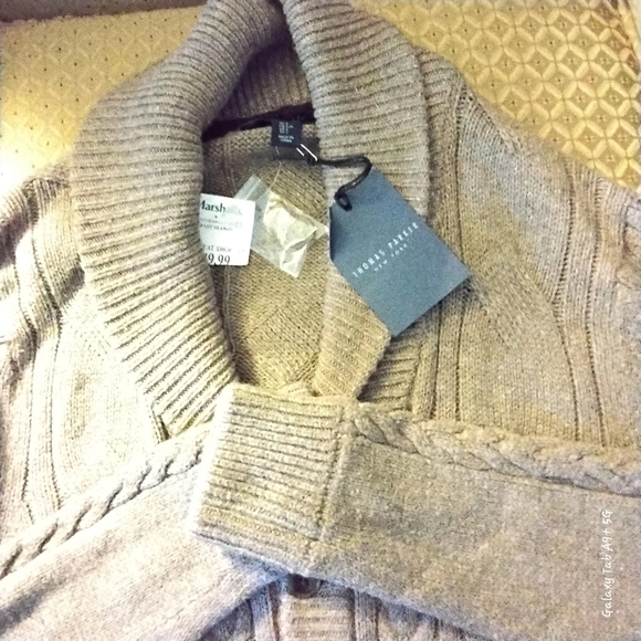 Thomas Parker NY Men's Brown Cardigan Button down Sweater NWTS - Picture 7 of 13